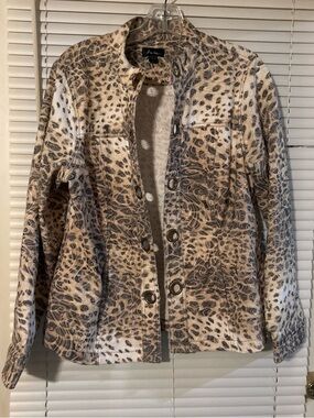 Analog Beige and Brown Animal Print Jacket